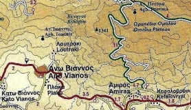road map of Crete Viannos Dikti
