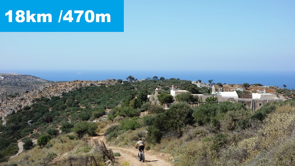 cyclists ride fat bike from haraso to Eleousas monastery