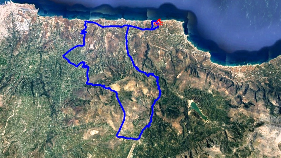 kasteli-smari-kokkini bike tour map