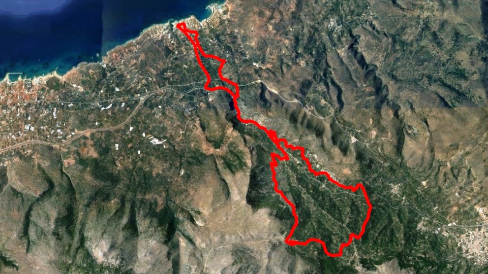 vrachasotis bike tour map