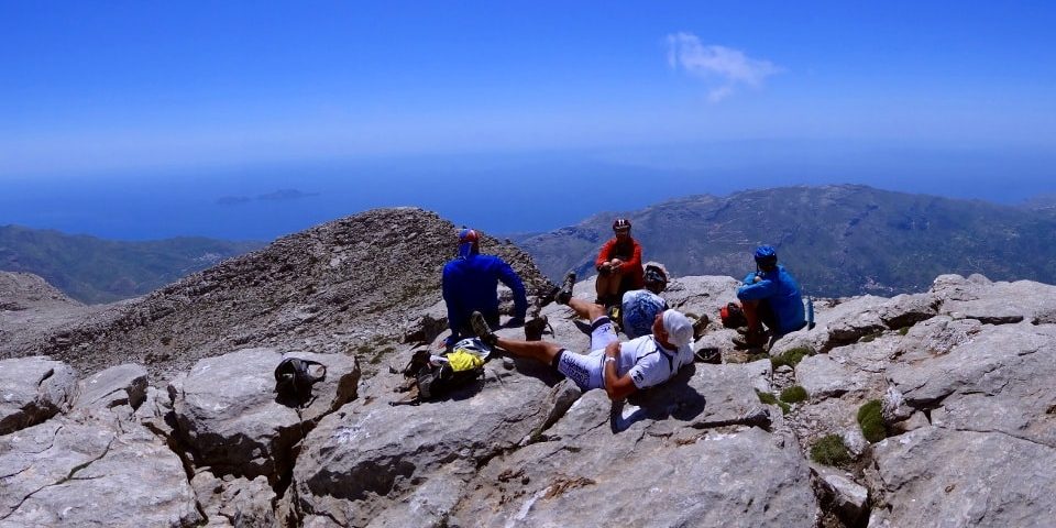 climbers at kedros mountain gerakaria crete
