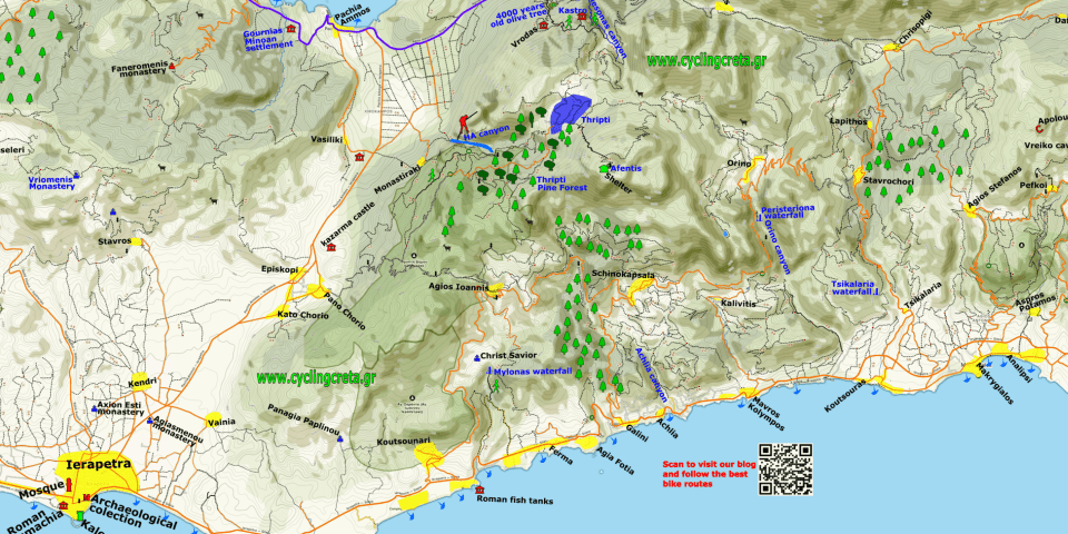 feature detailed map of Ierapetra east Crete Thripti map-min-min