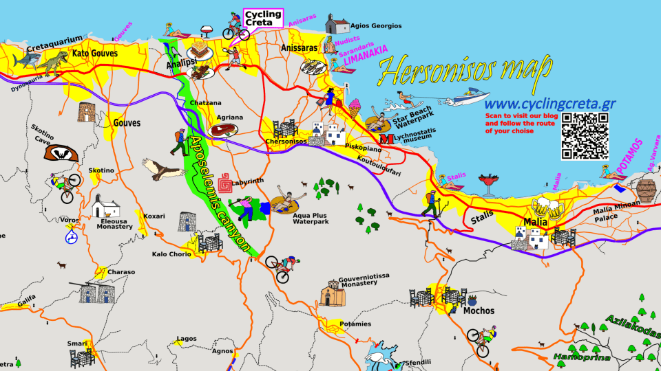 illustrated map of Hersonissos-Feature image-min